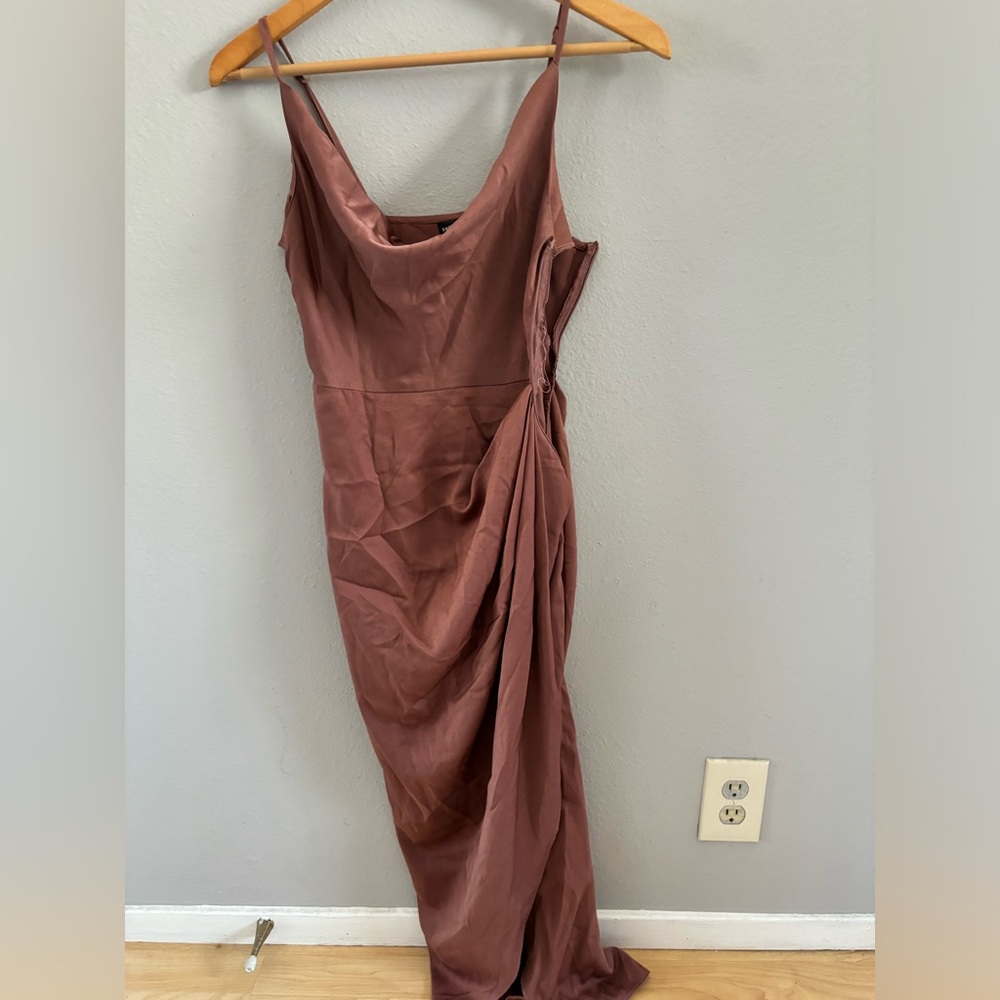 SHEIN blush drape dress